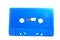 Blue compact cassette isolated