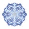 Blue complex snowflake 3D