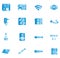 Blue computer icons