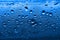 Blue Condensation Water Drops