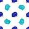 Blue Consumer or customer product rating icon isolated seamless pattern on white background. Vector