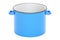 Blue cooking pot, 3D rendering