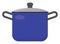 Blue cooking pot, icon