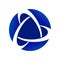 Blue Core Global Alliance Circular Symbol Logo Design Emblem