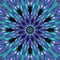 Blue Cornflower Mandala Vibrant Kaleidoscope