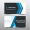 Blue corporate business card, name card template ,horizontal simple clean layout design template ,