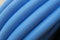 Blue corrugated tube