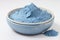Blue cosmetic clay isolated on a white background