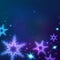 Blue cosmic snowflakes Christmas abstract