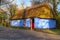 Blue cottage house in Bunratty Folk Park