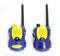 Blue couple walky talky isolated