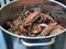 Blue crabs cooked in pot 2