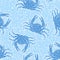 Blue crabs mosaic pattern