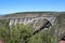 Blue cranes bride in South Africa for bungee jumping