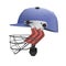 Blue Cricket Helmet Isolated 3D Illustration On White Background