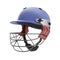 Blue Cricket Helmet Isolated 3D Illustration On White Background