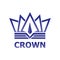 Blue Crown modern Logo