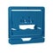 Blue Cruise ship icon isolated on transparent background. Travel tourism nautical transport. Voyage passenger ship