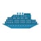 Blue cruise ship travel maritime transport
