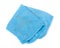 Blue crumpled used rag