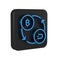 Blue Cryptocurrency exchange icon isolated on transparent background. Bitcoin to Dash exchange icon. Cryptocurrency