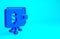 Blue Cryptocurrency wallet icon isolated on blue background. Wallet and bitcoin sign. Mining concept. Money, payment