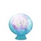 Blue crystal ball on white background isolated. Magician equipment. Wizard. Looking in future