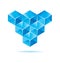 Blue cube design