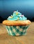 Blue cupcake