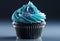 Blue Cupcake, Color Cup Cake, Delicious Blueberries Cupcake , Abstract Generative AI Illustration