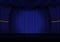 Blue curtain opera, cinema or theater stage drapes