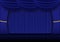 Blue curtain opera, cinema or theater stage drapes