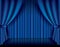 Blue curtain vector illustration