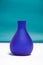 Blue curved vase