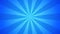 Blue and cyan water sunburst or starburst background slowly rotating background template