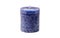 Blue cylindrical wax candle, isolate on a white background.