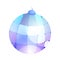 Blue Dance Disco Club Ball as Festival and Birthday Party Element Vector Illustration