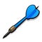 Blue dart for Darts. Icon on white background