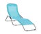 Blue deckchair isolated