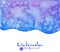 Blue decorative watercolor vector background