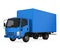 Blue Delivery Truck Isolated