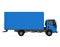 Blue Delivery Truck Isolated