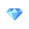 Blue diamond flat icon. Slot machine symbol