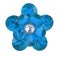 Blue diamond flower