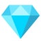 Blue diamond gem icon