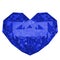 Blue diamond shaped heart