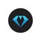Blue diamond simple geometric letter m logo vector