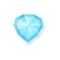 Blue diamond symbol. Diamonds illustration in a flat style,