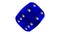 Blue Dice On White Background
