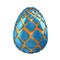 Blue dinosaur`s egg 3d illustration